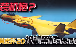 网传黄皮歼-20图片，机上神秘黑框引发猜测，这是要装机炮了？