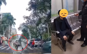 广州男子无视学生驾车强闯斑马线还谩骂老师 警方：已依法处罚