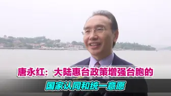 厦大教授唐永红：大陆惠台政策增强台胞的国家认同和统一意愿
