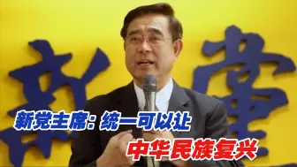 新党主席：统一可以让中华民族复兴，百年后子孙都会竖起大拇指