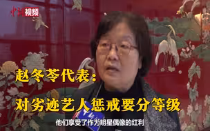 赵冬苓代表：对劣迹艺人惩戒要分等级！
