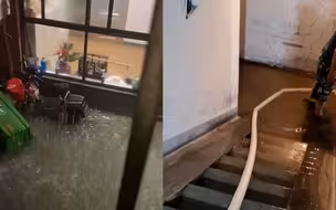 新乡暴雨突袭，有地下室被淹  居民拍视频提醒：没事别出来了