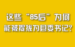 这些“85后”为何能被提拔为县委书记