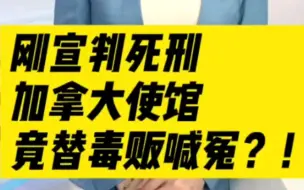 《午见道》刚宣判死刑，加拿大使馆竟替毒贩喊冤？！