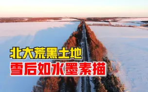 航拍北大荒黑土地雪景：黑白交替如水墨，厚雪如被兆丰年