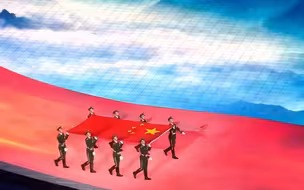 第19届亚洲运动会五星红旗入场，全场响起我爱你中国