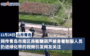官方回应执法人员扔商贩糖葫芦。