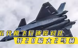 五代机飞行速度对比，歼20最大飞行速度2马赫，与美俄对比啥水平