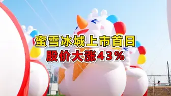 蜜雪冰城上市首日股价大涨43%