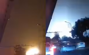 突发！武汉一变电站起火 夜空出现白色闪电 巨大火团瞬间腾起