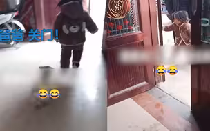 一家人要出门准备把狗子关家里 跑六七躺愣是没成功 网友评论亮了