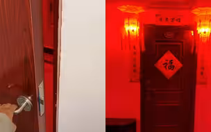 配乐的影响有多大？挂着红灯笼的楼道从恐怖电影一秒变联欢晚会