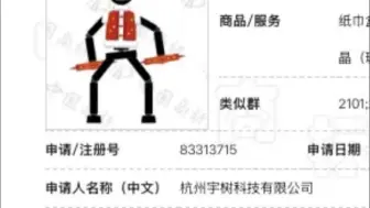 宇树科技申请“春晚机器人”商标 logo是一个扭秧歌的机器人