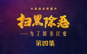 《扫黑除恶——为了国泰民安》第四集 治乱清源