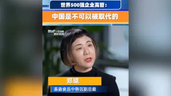 世界500强企业高管：中国是不可以被取代的