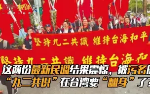 这两份最新民调结果震惊，被污名的“九二共识”在台湾要“翻身”了？