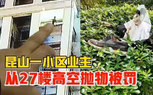 昆山一小区业主27楼高空抛物被罚：包括泡沫盒、旧鞋子和包装袋