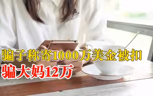 骗子称寄1000万美金被扣骗大妈12万：扮联合国医生，称和大妈平分钱