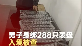 赛博穿搭，男子身绑288只表入境被查