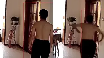 惊险！宝宝不慎拽倒花盆，花盆砸向宝宝瞬间爸爸秒变“超人”