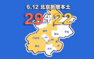 北京疫情动态地图：6月12日新增本土确诊29例、无症状22例