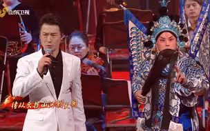 全程高燃，豪情满满！京剧老生演员蓝天携手交响乐团豪迈献唱，演绎岳飞经典词作《满江红》，被这场跨越千年的对唱感动到了！
