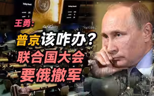 北大王勇：普京该咋办？联合国大会要俄撤军