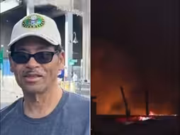 美国洛杉矶山火肆虐，66岁男子执意灭火不愿离家，遇难时还握着一根水管