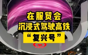 在服贸会沉浸式驾驶高铁“复兴号”