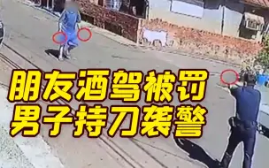 疑因朋友酒驾遭开罚单 男子持双刀冲进派出所袭警 被连开13枪制服
