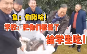 慕了！别人家的学校，捞3000多斤鱼免费给学生吃！