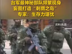 台军最神秘部队频繁现身妄图打造“刺猬之岛”，专家：生存力堪忧