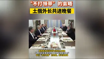 “不打领带”的会晤！土俄外长共进晚餐