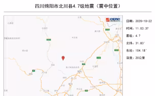 四川北川发生4.7级地震，民警第一时间赶往学校疏散老师和学生