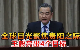 全球目光聚焦贵阳之际，王毅亮出4个目标，受益者不止我们