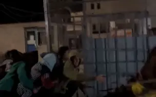加沙民众驾简易驴车护送伤员 匆忙中驴失控摔倒：一车人被甩出去