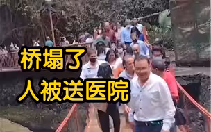 墨西哥一市长主持吊桥落成典礼 不料桥塌了 人被送医院