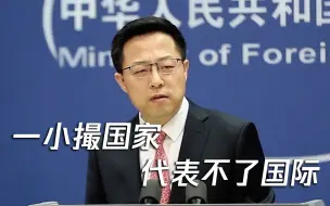 美国再次纠集盟友抹黑中国 赵立坚冷笑：一小撮国家代表不了国际