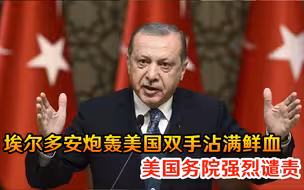 杠上了！埃尔多安炮轰美国双手沾满鲜血篡改历史，美国务院强烈谴责