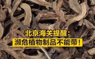查获肉苁蓉1包！北京海关提醒：濒危植物制品，不能带！