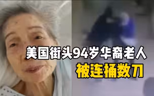美国男子持刀刺伤94岁华裔老奶奶 连捅数刀后扬长而去 监控曝光