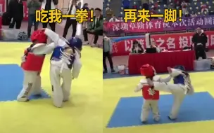 萌娃跆拳道“大战” 出手有板有眼又滑稽可爱 网友打趣：体坛盛事