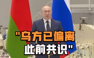 普京：乌方已偏离此前共识