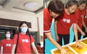 中国女排即将出征东京奥运会 凌晨赶赴北京 启程前按下“金手印”