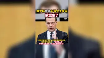欧盟警告俄罗斯不得滥用安理会轮值主席权，梅德韦杰夫回应！