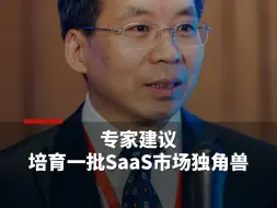 专家建议培育一批SaaS市场独角兽：要引导企业积极上云
