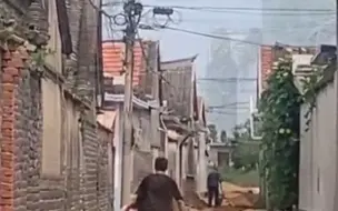 一家人回去看姥爷，姥爷推车去村北接 他们从村南回，姥爷对身后的呼喊“充耳不闻”