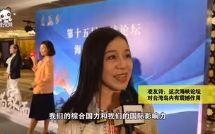 凌友诗：这次海峡论坛对台湾岛内有震撼作用