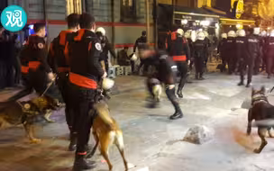 为镇压妇女节游行示威，土耳其警犬出动了