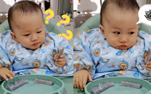 妈妈研究了新菜谱 宝宝一口咬下去瞬间面露难色 一串举动笑翻网友